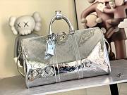 LV 2026 - Keepall Bandoulière 50 Bag Silver Monogram Mirror coated canvas M26766 - 1