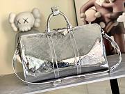LV 2026 - Keepall Bandoulière 50 Bag Silver Monogram Mirror coated canvas M26766 - 2