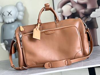 LV 2026 - Keepall Cargo Bandoulière 35 bag Caramel Brown Calfskin Size 35.5 x 21 x 22 cm