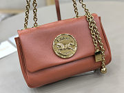 Chloé heritage chain leather small shoulder bag Terracotta Rose Size 21x13x5cm - 4