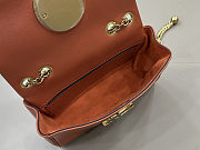 Chloé heritage chain leather small shoulder bag Terracotta Rose Size 21x13x5cm - 6