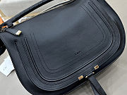 CHLOE Marcie Medium Bag Smooth black calf leather bag Size 37x25x9.5cm - 2