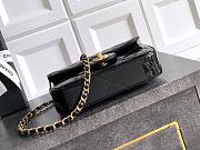 Mini flap bag with top handle, Metallic mirror calfskin Size 18x4.5x13cm - 6