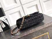 Chanel Mini flap bag with top handle Cashmere tweed & gold-tone - 6