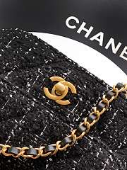 Chanel Mini flap bag with top handle Cashmere tweed & gold-tone - 2