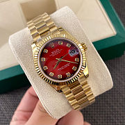 Rolex Datejust 31 Gold - Red Ombré Dial, Diamond Bezel - 5
