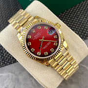 Rolex Datejust 31 Gold - Red Ombré Dial, Diamond Bezel - 4