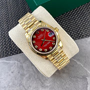 Rolex Datejust 31 Gold - Red Ombré Dial, Diamond Bezel - 3