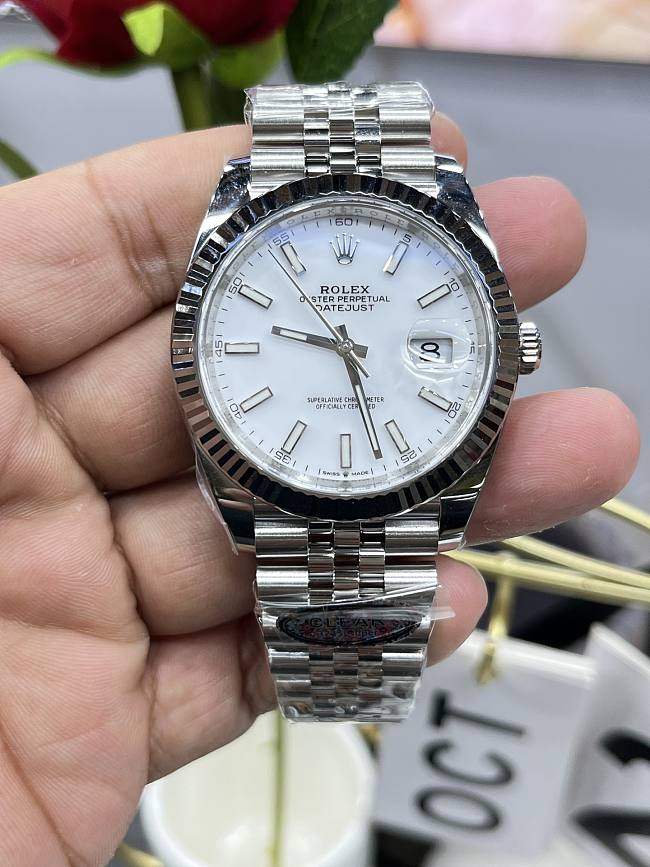 Rolex Datejust Clean Factory Green Dial White Watch  - 1
