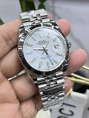 Rolex Datejust Clean Factory Green Dial White Watch  - 5