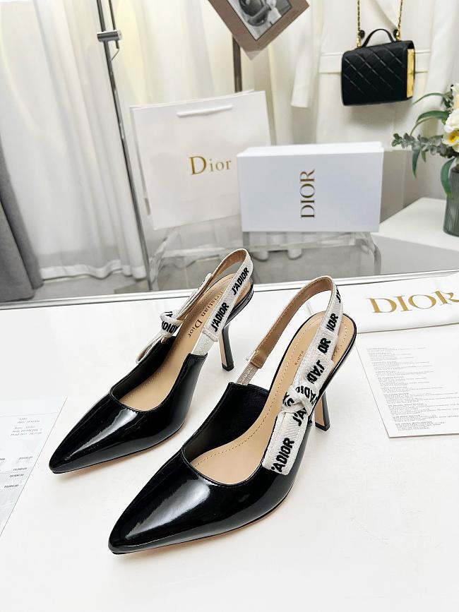 J'Adior Slingback Pump Black Patent Calfskin 6.5cm - 1