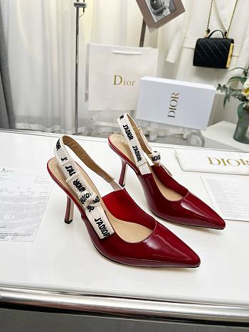 J'Adior Slingback Pump Ruby Red Calfskin 6.5cm