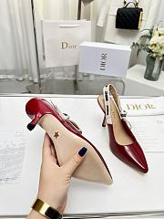 J'Adior Slingback Pump Ruby Red Calfskin 6.5cm - 6
