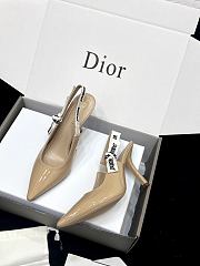 J'Adior Slingback Pump Beige Patent Calfskin 6.5cm - 2