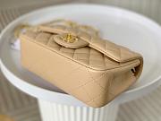 Chanel Classic Mini Flap Bag in Beige Lambskin/ Gold Hardware Size 20x12x6 cm - 5