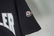 Moncler Trendy Printed Letter T-shirt Summer Short Black - 3