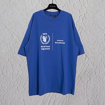 Balenciaga World Food Programme Blue T Shirt 
