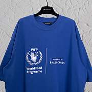 Balenciaga World Food Programme Blue T Shirt  - 2