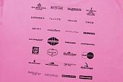 Balenciaga Pink Logo T-shirt in Cotton - 6