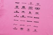 Balenciaga Pink Logo T-shirt in Cotton - 5