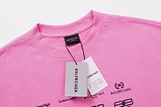 Balenciaga Pink Logo T-shirt in Cotton - 4