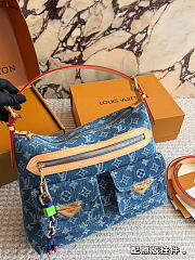 LV Baggy Bag Blue Denim M27329 Size 30 x 22 x 13 cm - 1