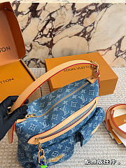 LV Baggy Bag Blue Denim M27329 Size 30 x 22 x 13 cm - 2