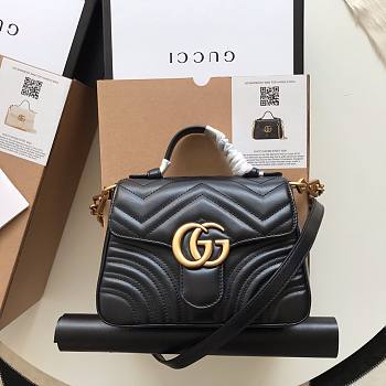 Gucci GG Marmont Mini Top Handle Bag black 21x15.5x8cm