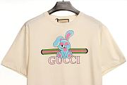 Gucci Premium Cute Rabbit Printed Drop Shoulder T-shirt - 5