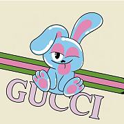 Gucci Premium Cute Rabbit Printed Drop Shoulder T-shirt - 3