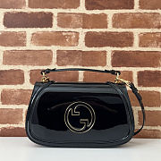Gucci Blondie chain bag in black patent leather Size 32x7x10cm - 1