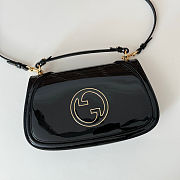 Gucci Blondie chain bag in black patent leather Size 32x7x10cm - 6