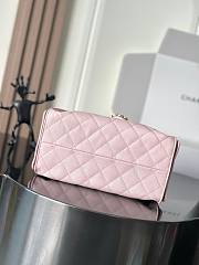 Chanel Light Pink Quilted Leather Small Hobo Bucket Bag Size 30x26x14cm - 4