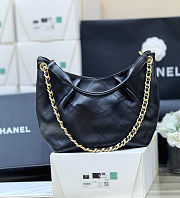 Chanel 26C Small Hobo Black Gold Hardwware Size 24x31x10cm - 3