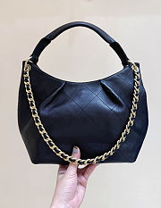 Chanel 26C Small Hobo Black Gold Hardwware Size 24x31x10cm - 2