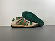 Gucci Men's serigraphy Screener trainer in dark blue and beige 848322 HVKI0 9666 - 4