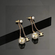 Celine earrings Pearl long pendant - 1