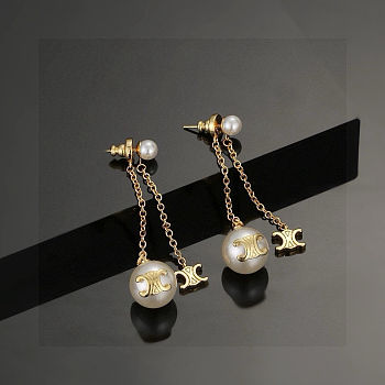 Celine earrings Pearl long pendant
