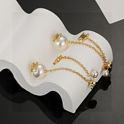 Celine earrings Pearl long pendant - 4