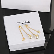 Celine earrings Pearl long pendant - 3