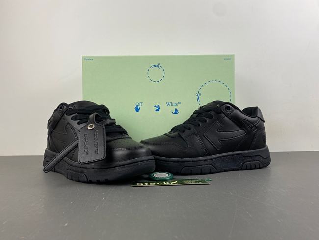 Off-White Out of Office Low 'Triple Black' OMIA189C99LEA013 1010 - 1