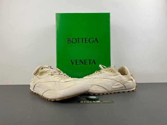 Bottega Veneta Nylon Trek Orbit Flash Sneaker in String Tufo 855200 V65D1 9012 - 1