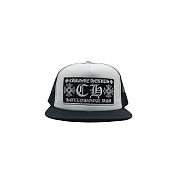 Chrome Hearts CH Hollywood White Black Trucker Cap - 1