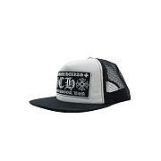 Chrome Hearts CH Hollywood White Black Trucker Cap - 3