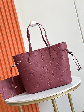 LV Neverfull MM Monogram Empreinte Leather Size 28 x 14 x 31cm