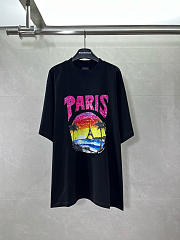Balenciaga Paris Tropical T-Shirt - Black  - 1