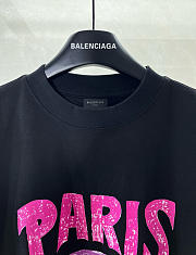 Balenciaga Paris Tropical T-Shirt - Black  - 5