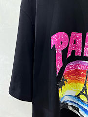 Balenciaga Paris Tropical T-Shirt - Black  - 4