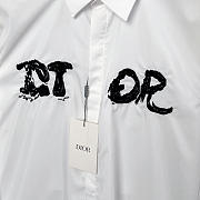 Dior Stylish Embroidery Trendy Shirts White - 4