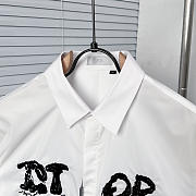 Dior Stylish Embroidery Trendy Shirts White - 5